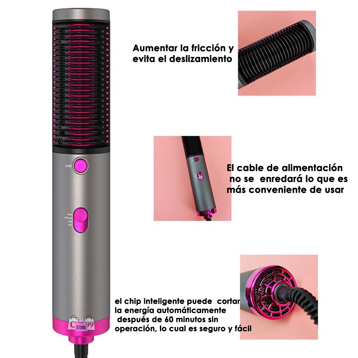 Miniatura 2 de Secador Plancha y Peine de aire caliente